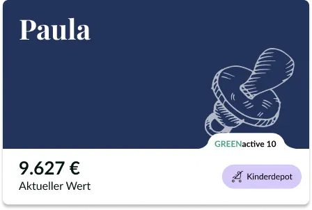 Pocket-Karte „Paula“ (Kinderdepot, GREENactive 10) mit aktuellem Wert von 9.627 €