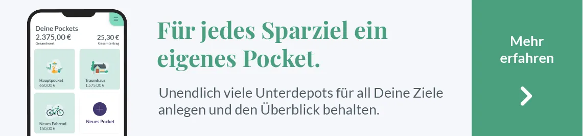 Für jedes Sparziel gibt es ein Pocket